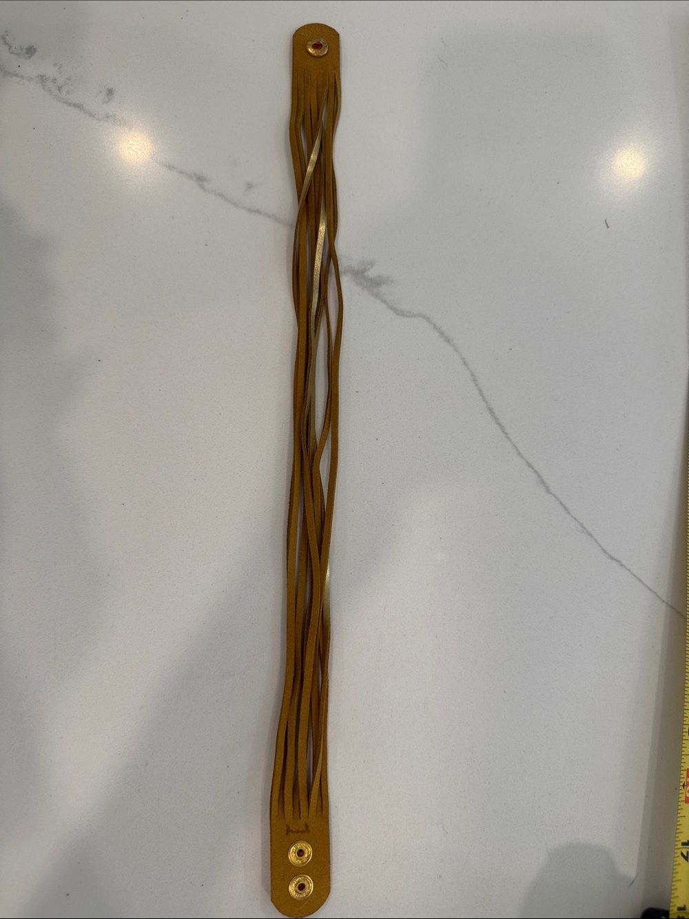 Linea Pelle Gold Leather Wrap Bracelet - Picture 4 of 4